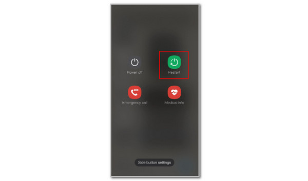 tap restart button