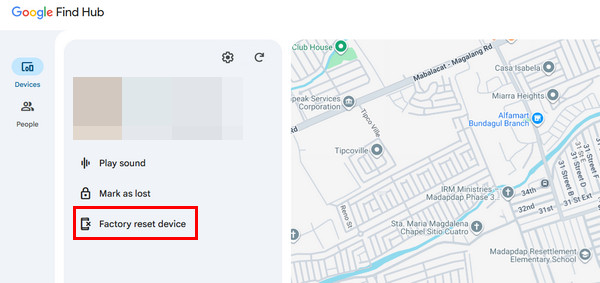 Click Factory Reset Device Button
