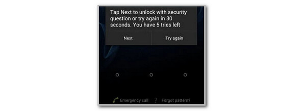 tap forgot pattern or password
