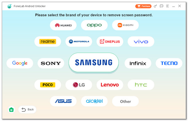 click samsung button