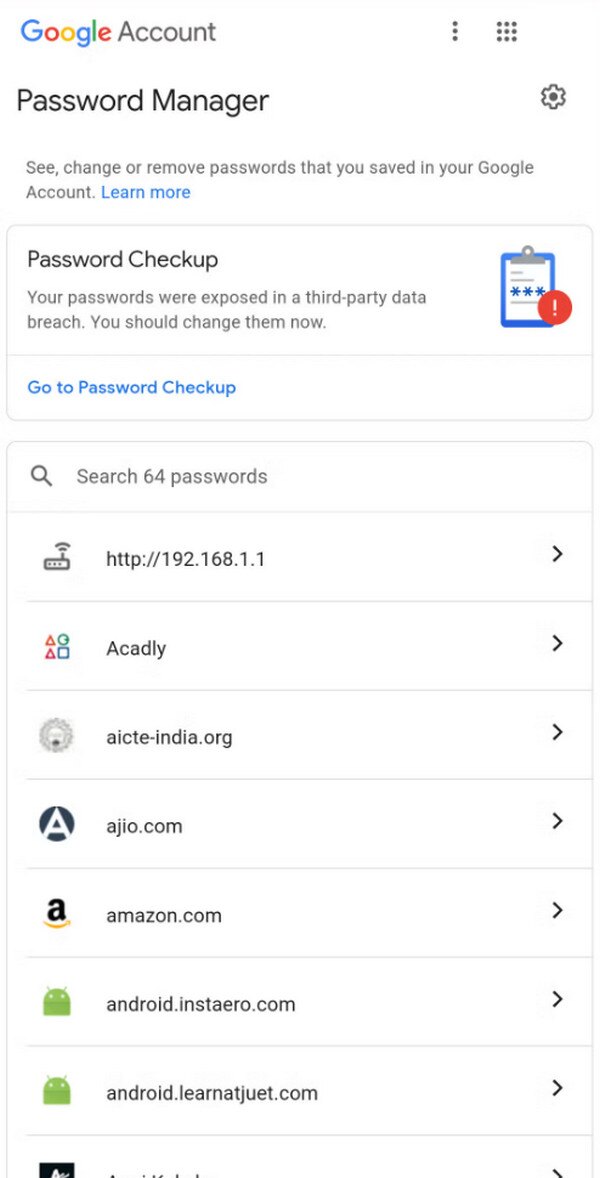 use google password manager
