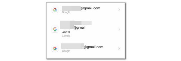 choose google account to remove