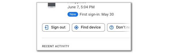 Tap Sign Out Button