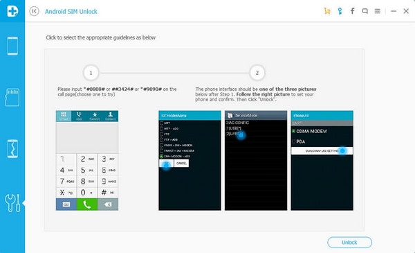 unlock network through unlocker service