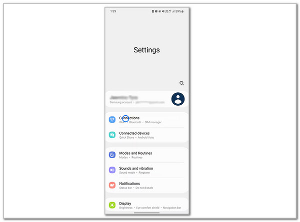 Tap Connections Button