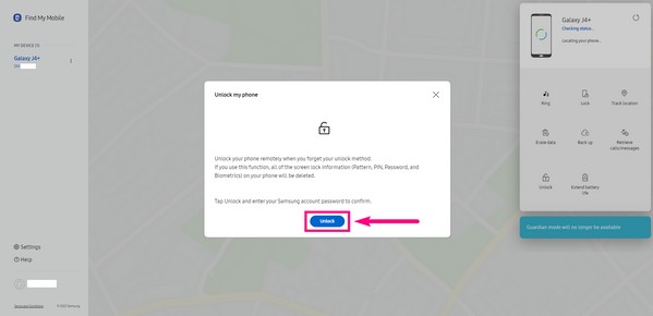 Обойти экран блокировки Samsung с помощью Find My Mobile