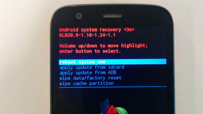 reset del telefono Android