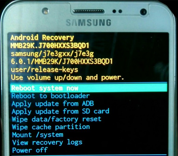 Reset Samsung-telefoon