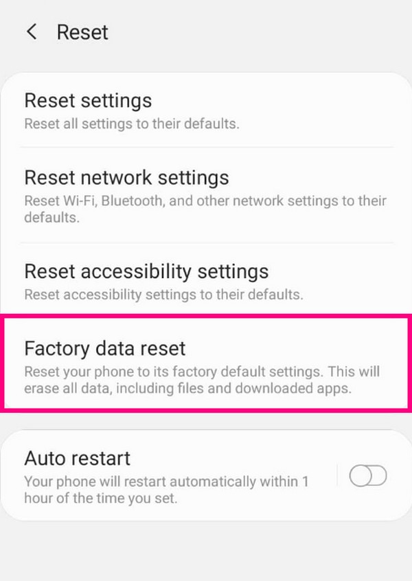 Restablecer teléfono Samsung con Configuración