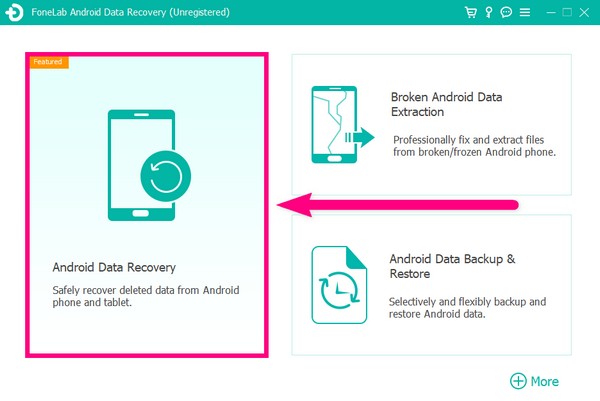 select the Android Data Recovery feature