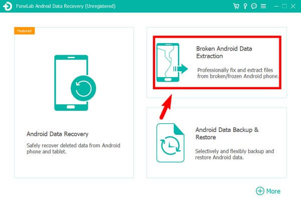 FoneLab roto la extracción de datos de Android