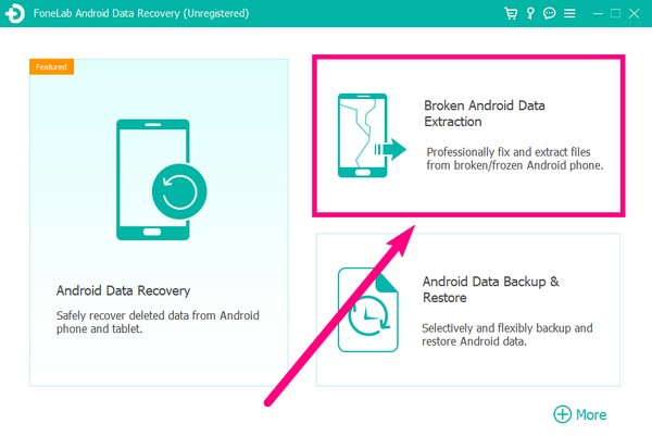 Select the Broken Android Data Extraction