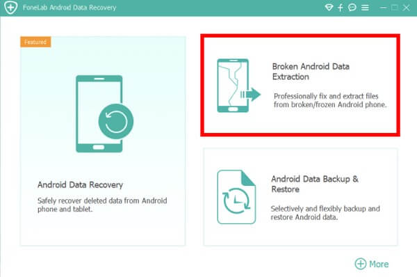 Select the box with Broken Android Data Extraction