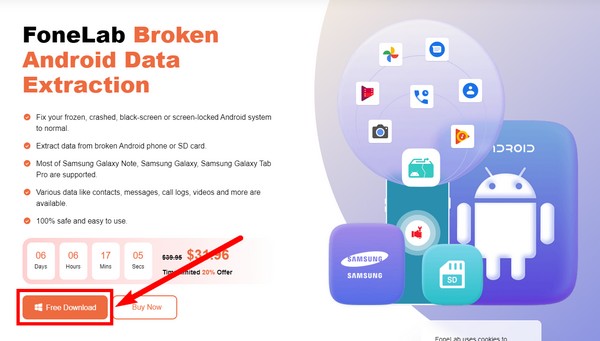 Install the FoneLab Broken Android Data Extraction