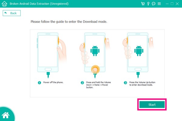 cliquez sur Démarrer pour télécharger le package de récupération correspondant