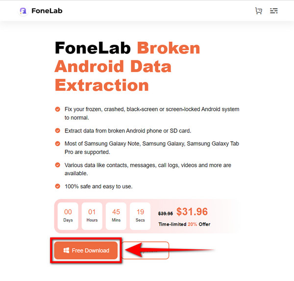 FoneLab Broken Data Extraction webbplats