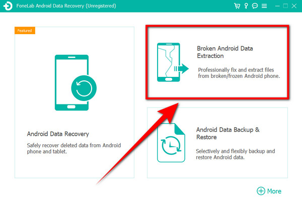 Sélectionnez l'extraction de données Android cassée