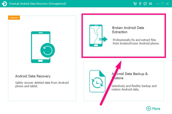 Select the one that says Broken Android Data Extraction