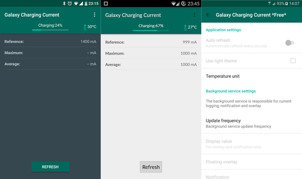 galaxy charging current