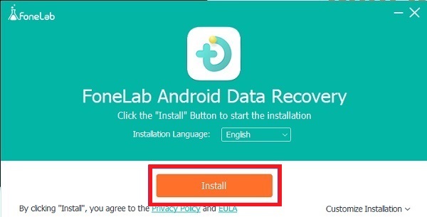 instalar FoneLab Extracción de datos rotos de Android