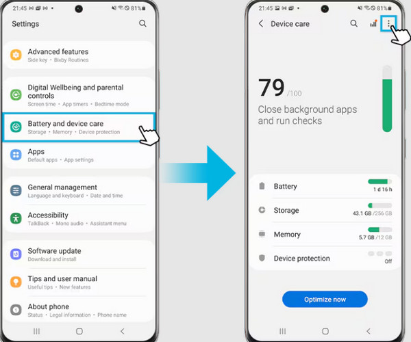 Tap Three Dots Button