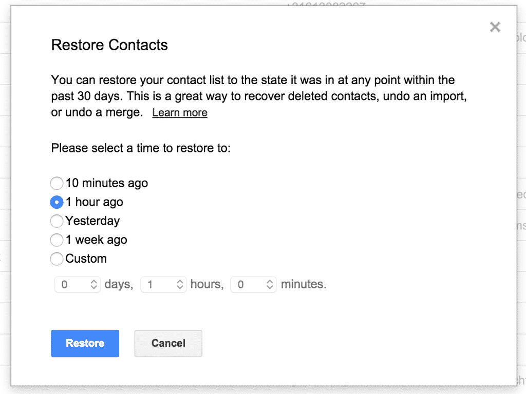 restore from gmail backup restore from gmail backup