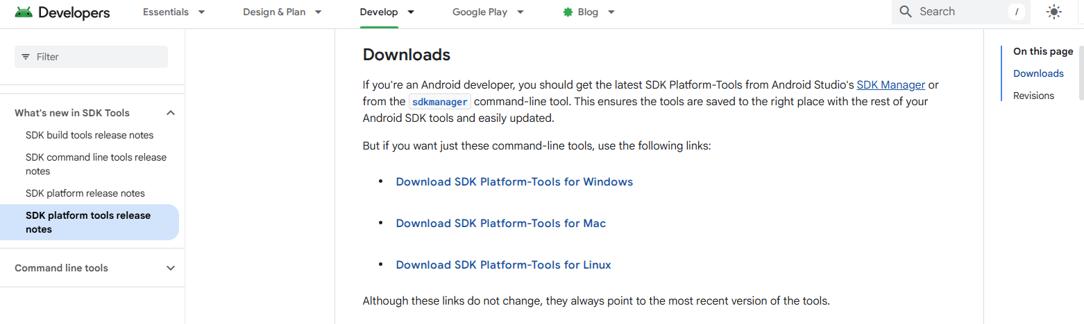 Android SDK Plattform-Tools