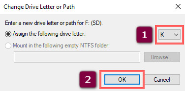 Change or Add the Drive Letter