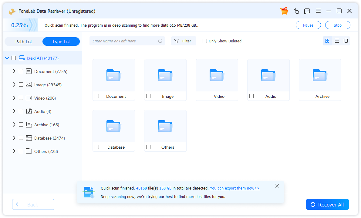 check and recover data