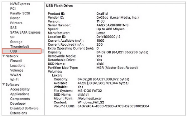 проверьте, обнаружил ли Mac USB-накопитель