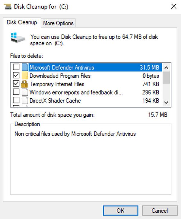 Clear Temporary Files And Free Up Space