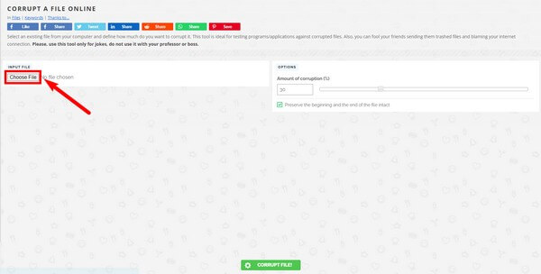Click the Choose File tab