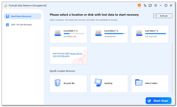 Click Start Scan Button