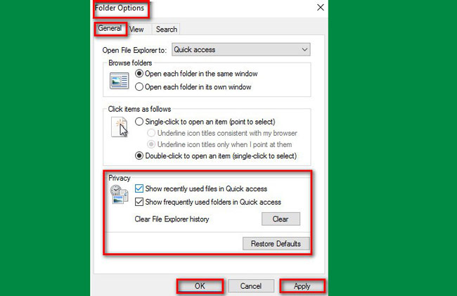 disable quick access