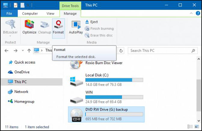 Recover Data from Formatted CD to format CD