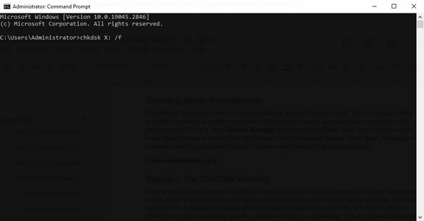 The Chkdsk Warning