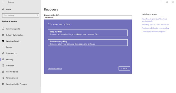 Factory Reset Dell On Windows Settings