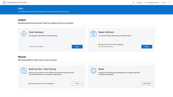 Use Supportassist Recovery
