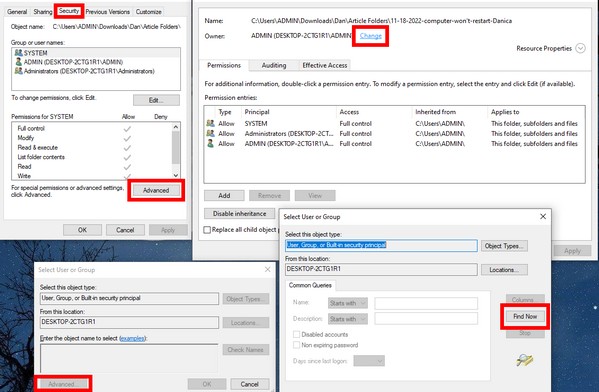 Change File or Folder Ownership