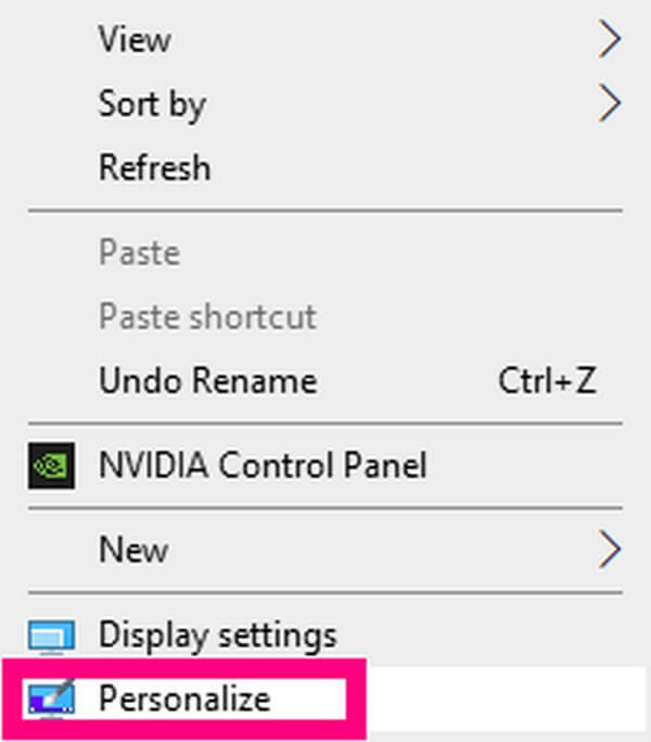 select Personalize