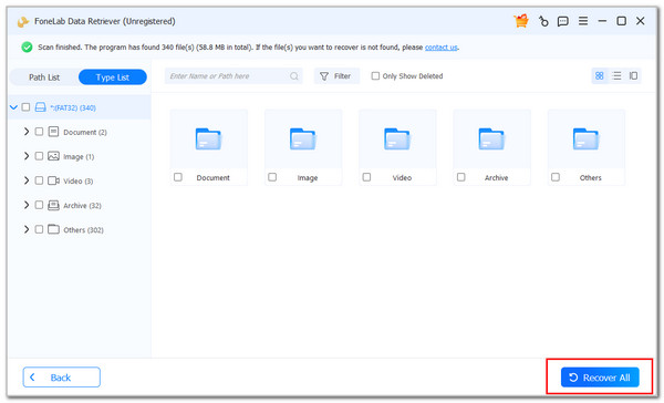Click Recover All Button