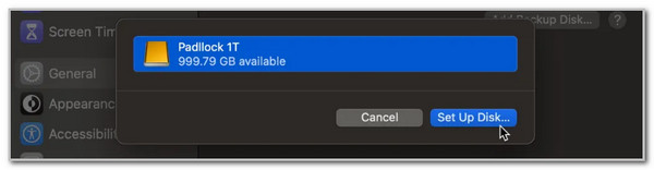 Click Set up Disk Button