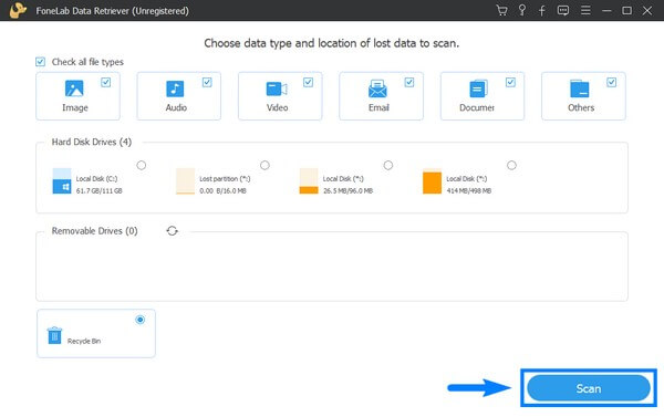 select the Hard Disk and Removable Disk Drives on the computer
