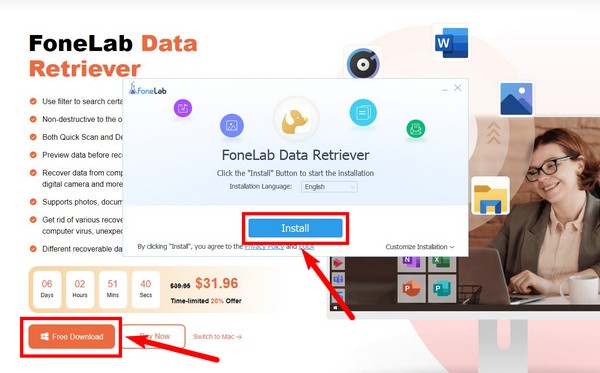 hitting the Install tab