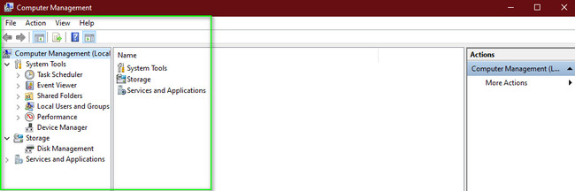 type in Computer Management