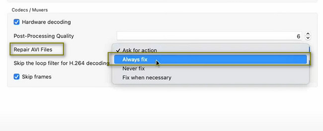 choose the Always Fix button