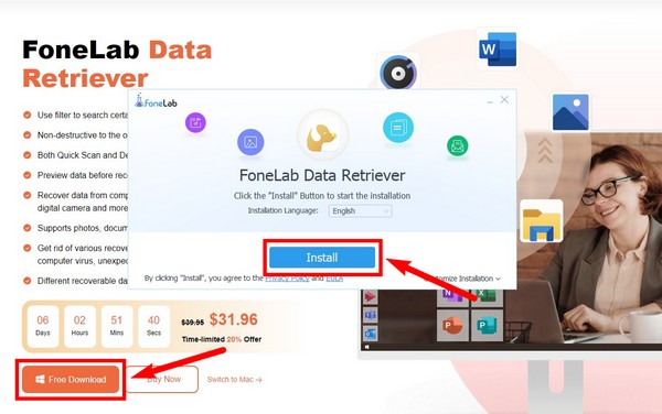 run FoneLab Data Retriever