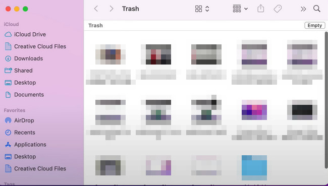 look for the Trash Can icon