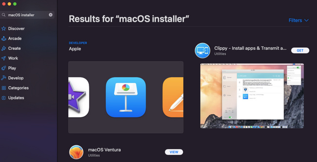 Download et andet macOS-installationsprogram