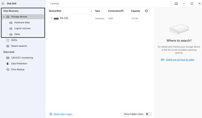 Software de Recuperação de Dados Disk Drill